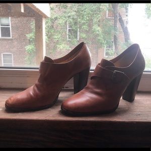 The Frye Company leather heel booties